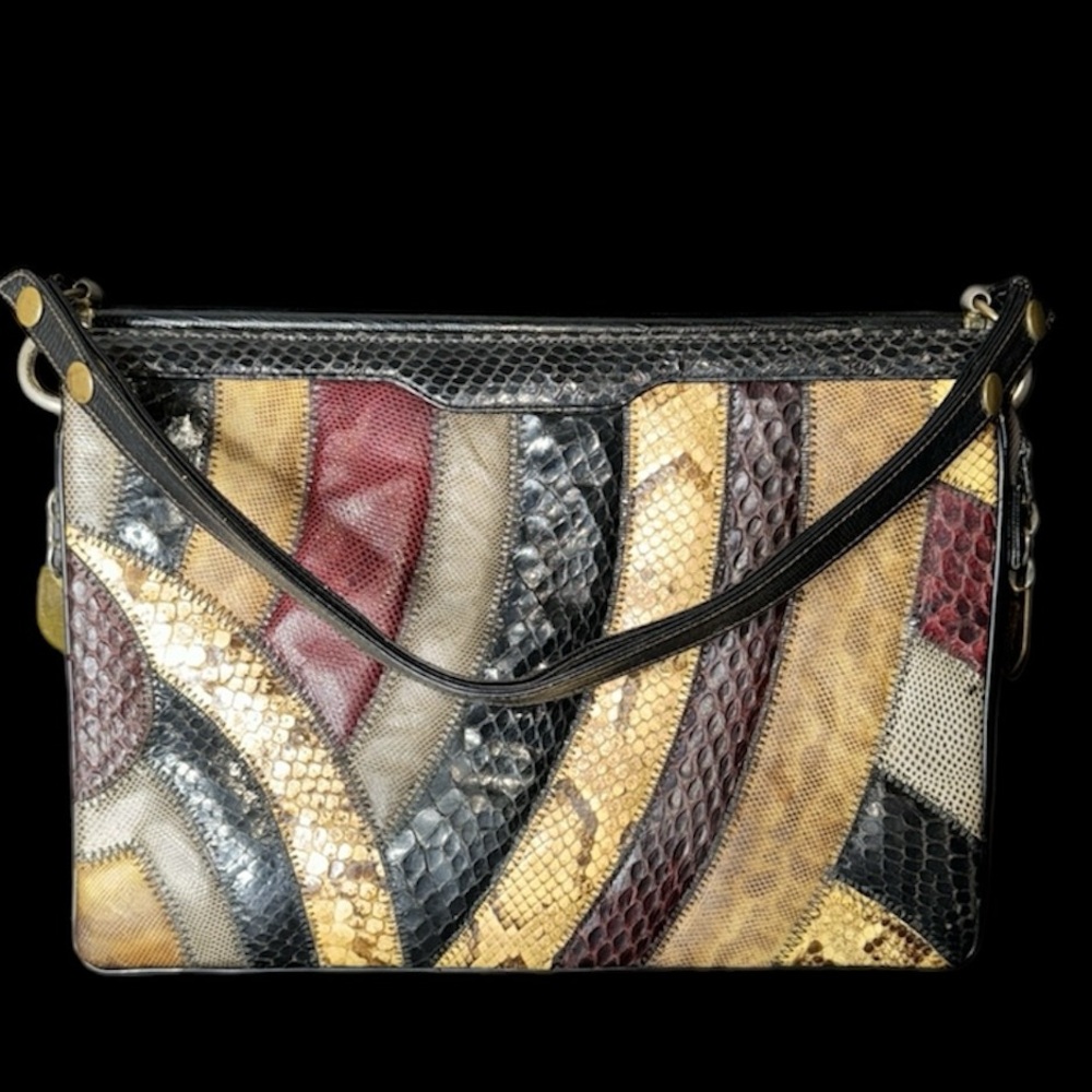 Supreme Vintage Python Snake Patchwork Bag - image 1